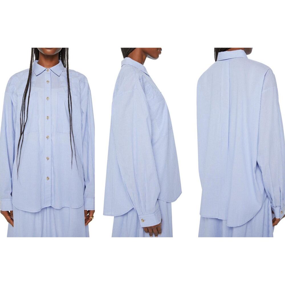 Mother The Roomie Pocket Button Down in Chalet Stripe Size Small